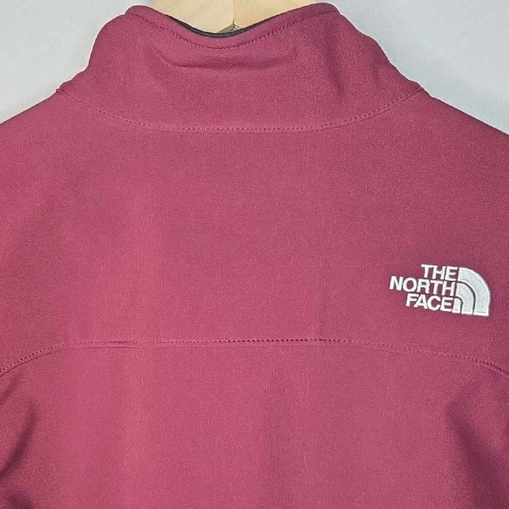 The North Face Men's Small Burgundy Full-Zip Softshell Windwall Jacket Unisex